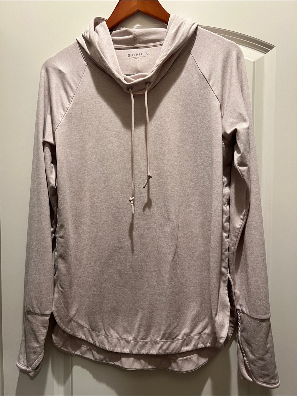 Athleta Dusty Pink Cowl-Neck Pullover